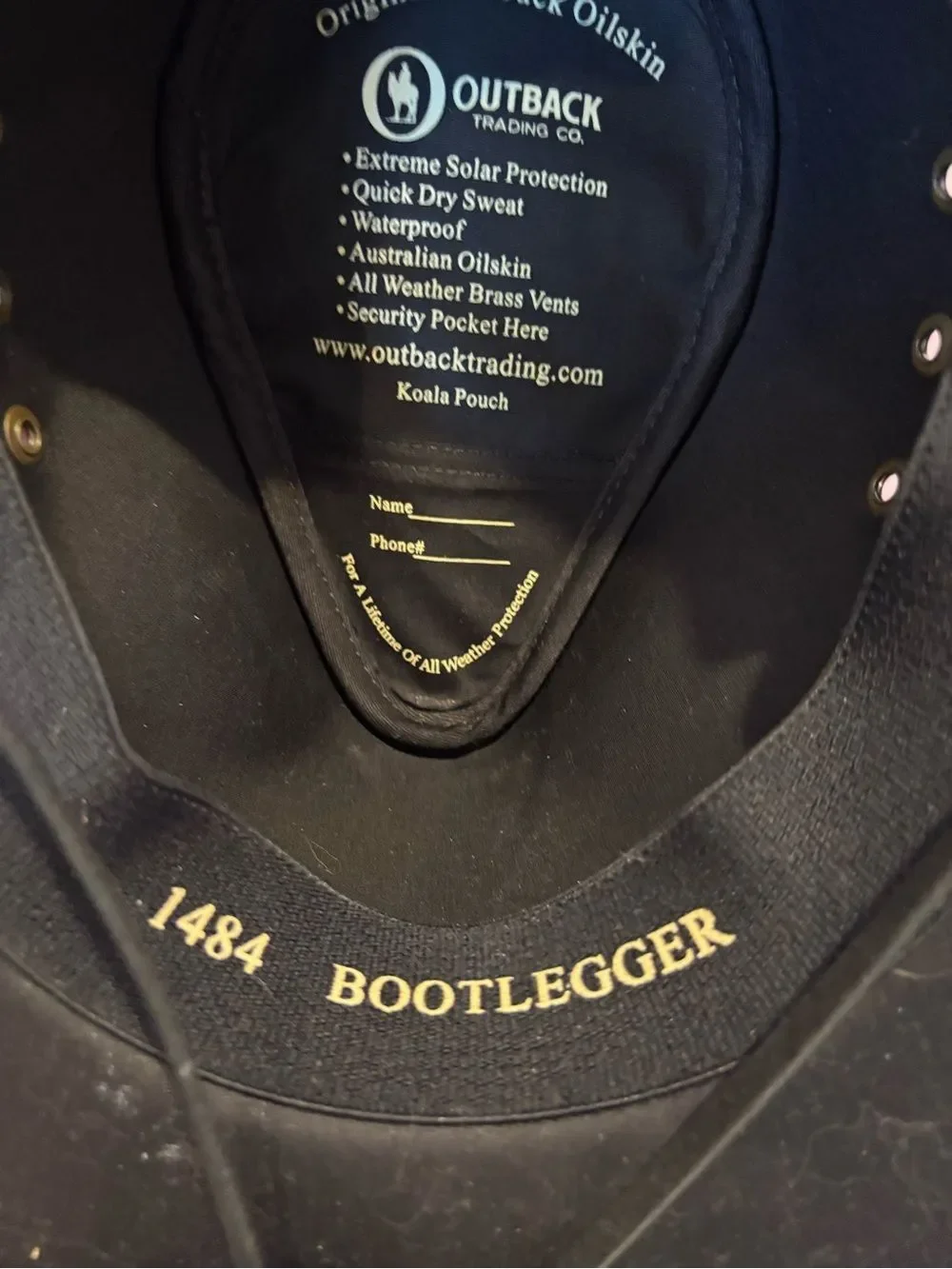Outback Trading Co Original Outback Oilskin 1484 Bootlegger Hat in Black